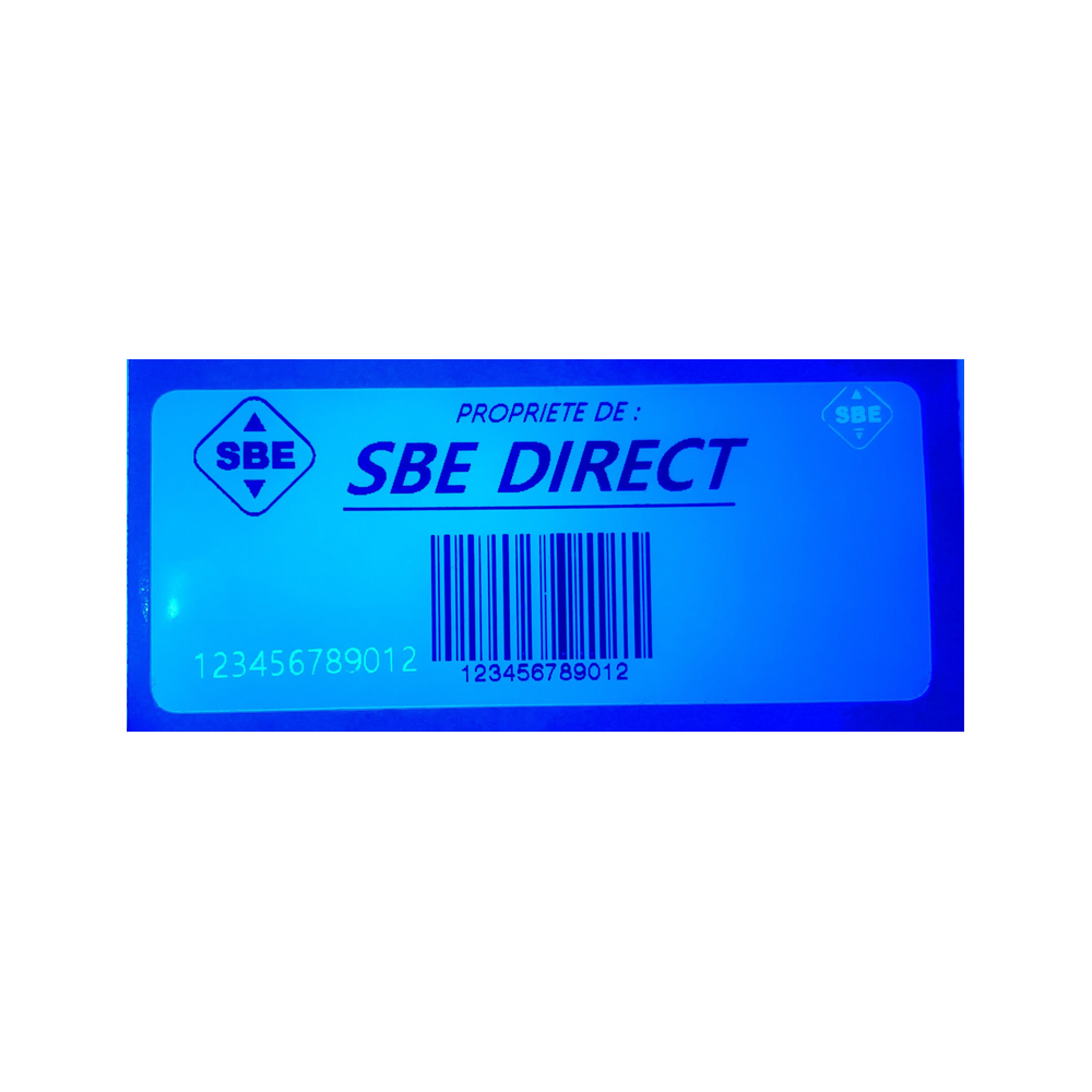 PET label with uv ink