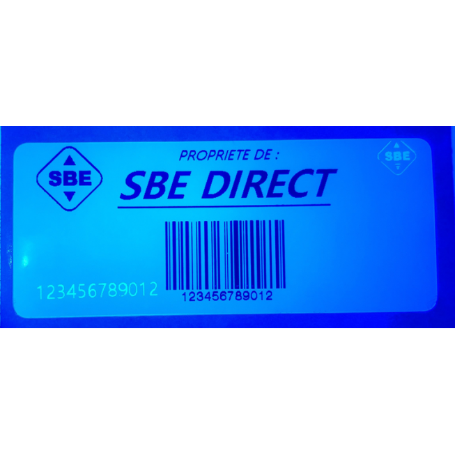 PET label with uv ink