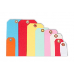 Etiquettes américaines vierges 80x38mm avec ficelle - 1