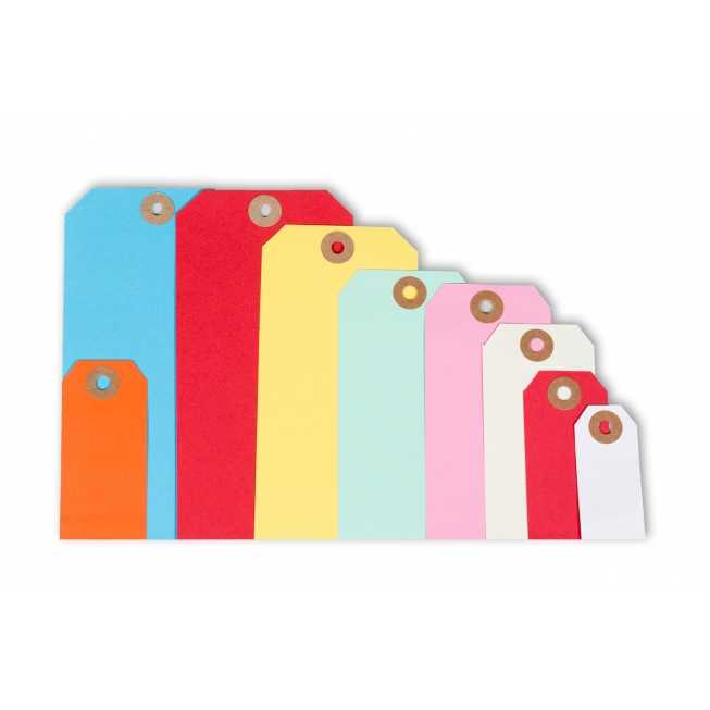 Blank Paper Tag 80x38mm with string - 1