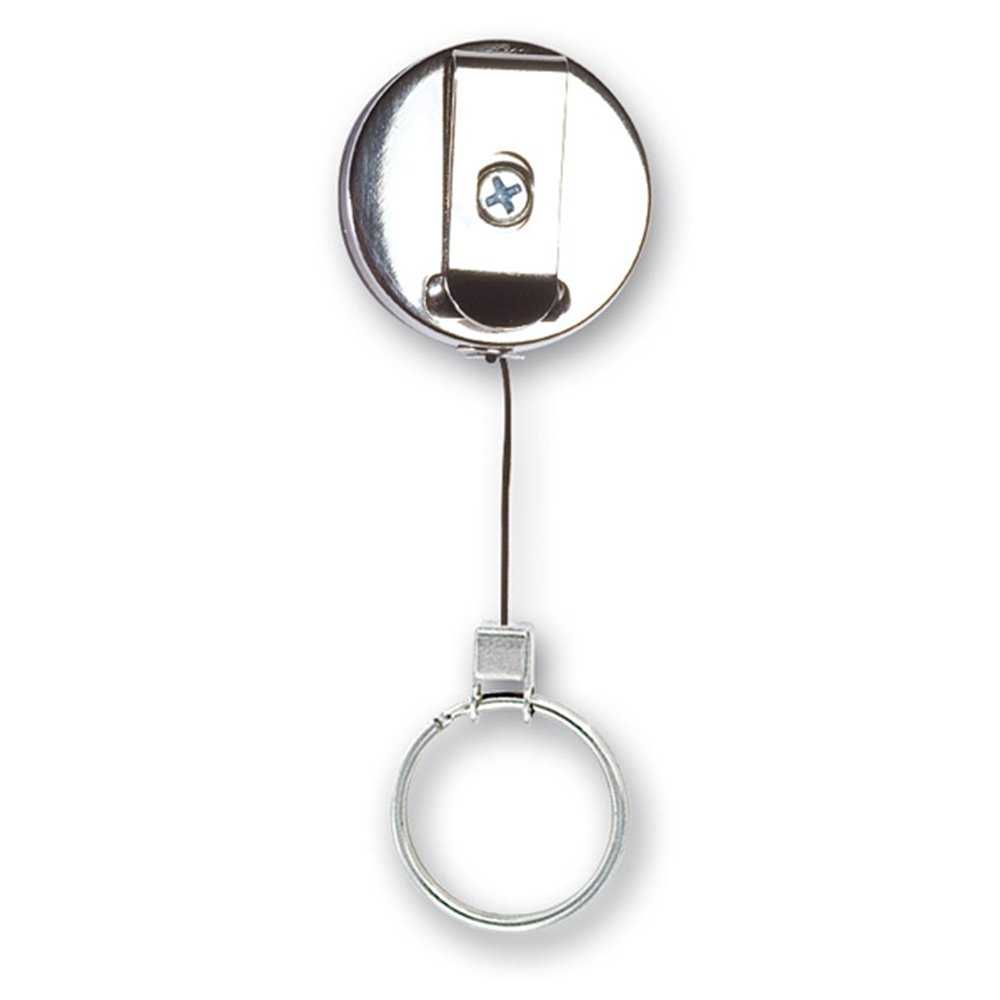 Chrome Key Reel Retractable Chrome Badge Key Holder Reel lot 