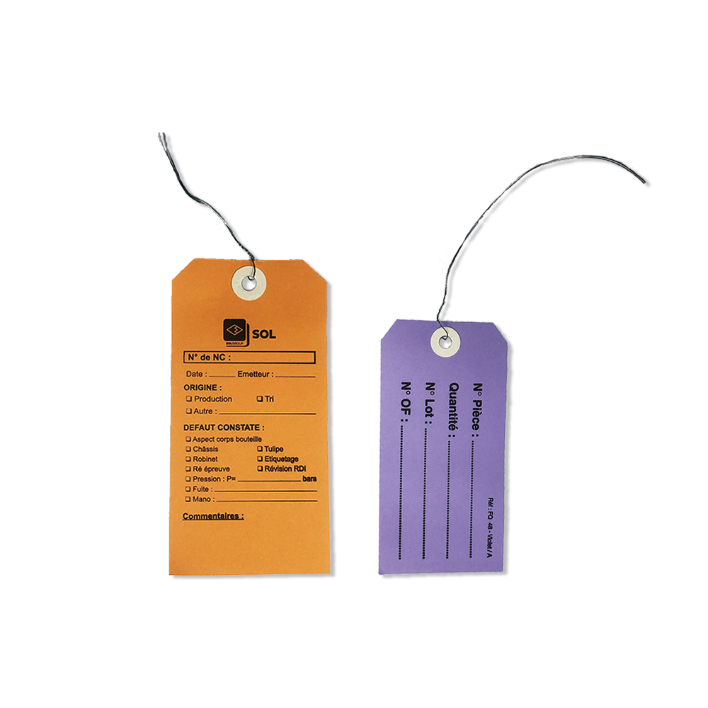 Printed Papertag with wire