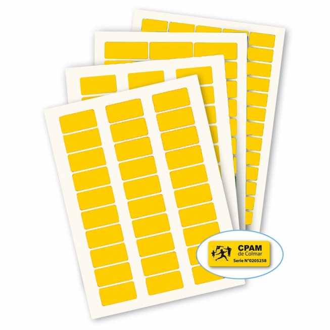 Yellow Polyester Asset Label