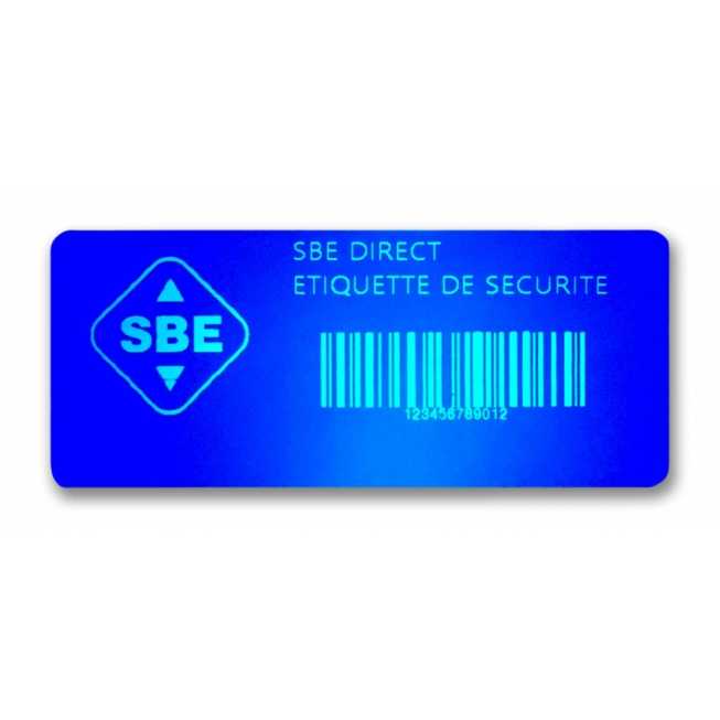 etiquette avec encre UV