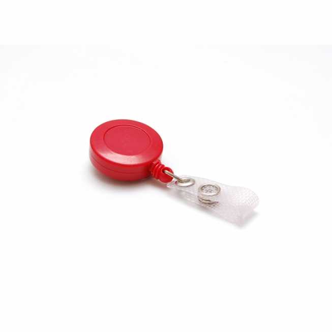 plastic solid color retractable reel for badge with clip in dark red plastic solid color retractable reel for badge with clip in dark red