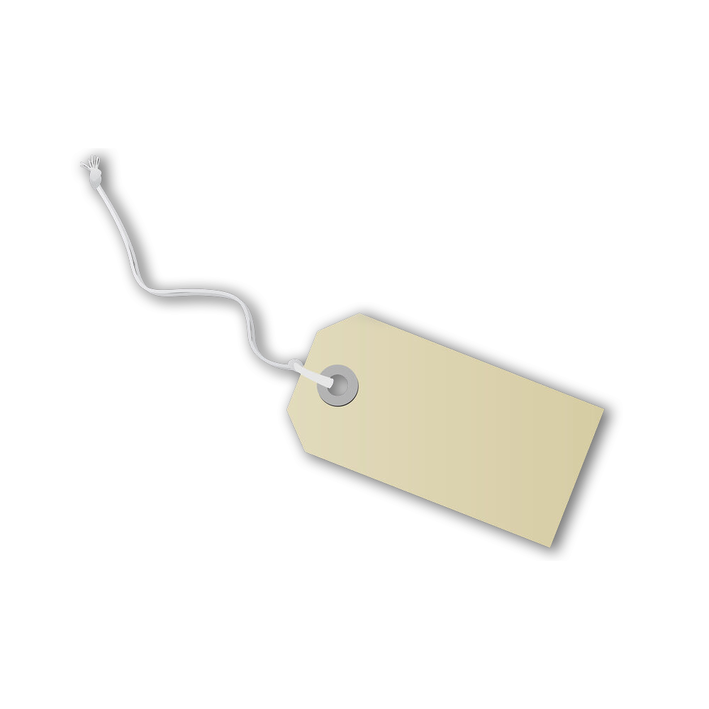 Blank Paper Tag 80x38mm with string - 1