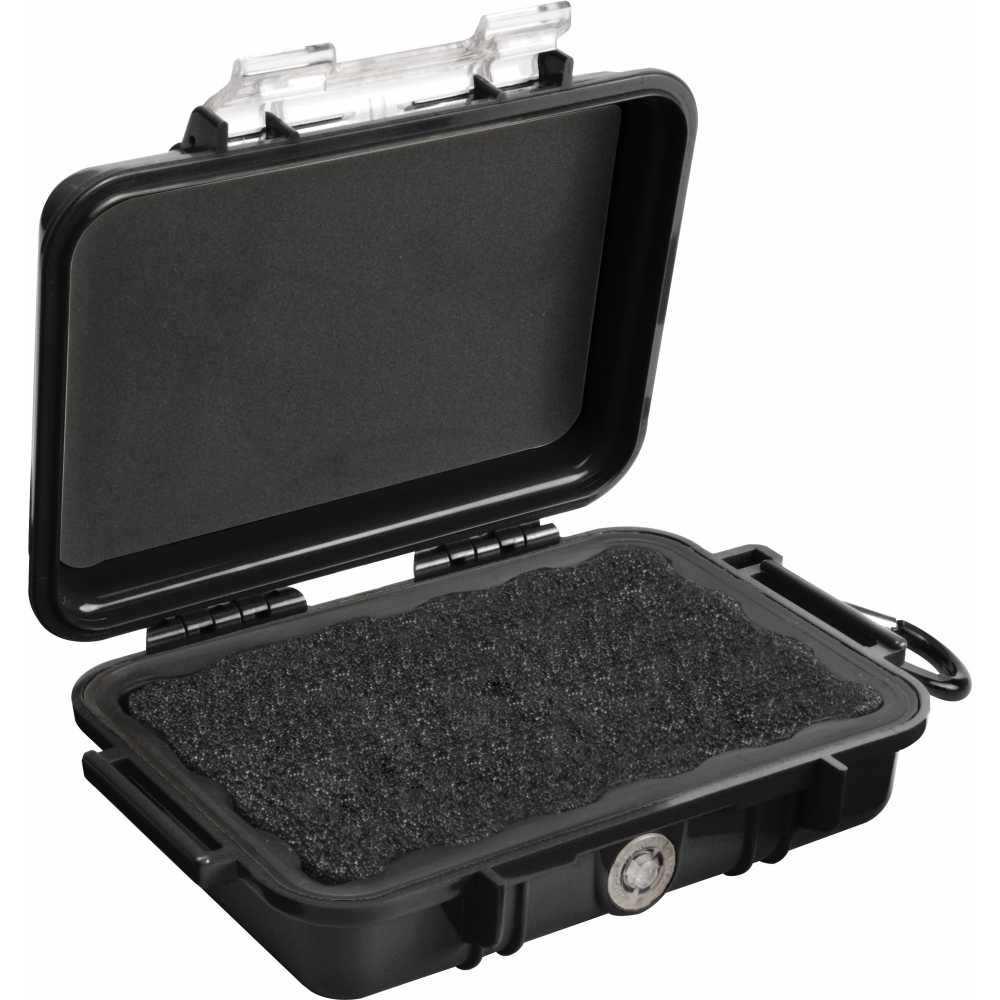 Microcase 17x5x12cm noire avec mousse