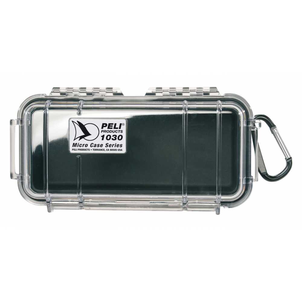 Microcase19x6x10cm transparente liner noir