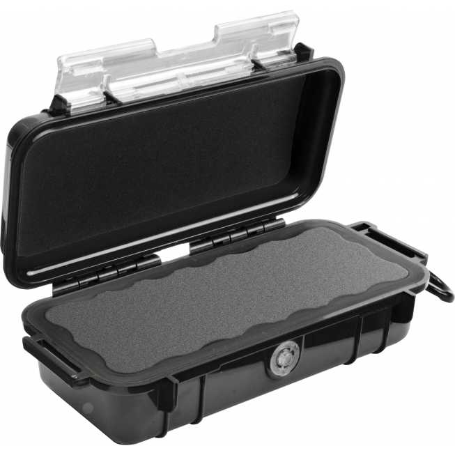 Microcase19x6x10cm noire avec mousse Microcase19x6x10cm noire avec mousse