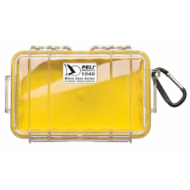 Microcase 19x5x13cm transparente liner jaune