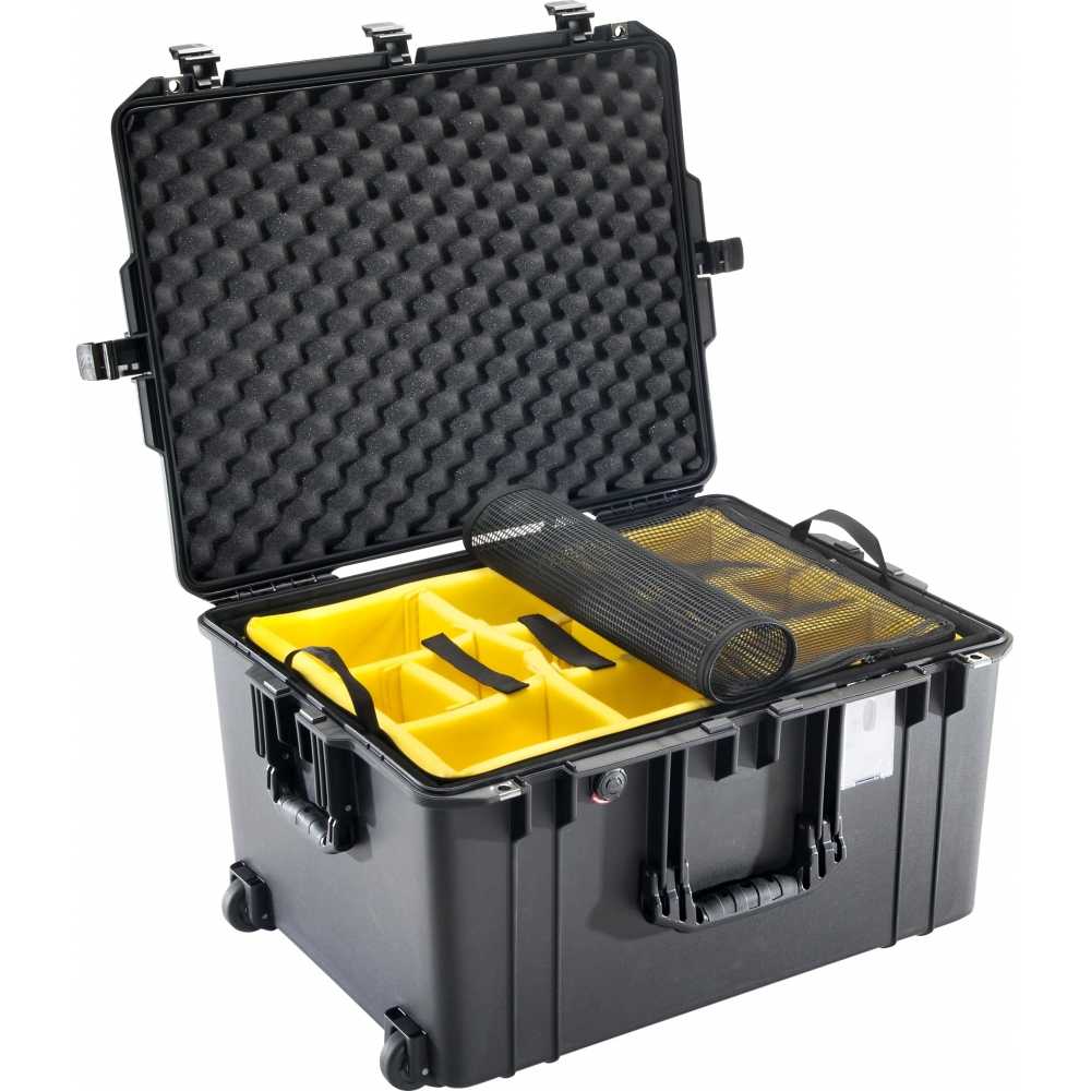 Mallette de transport roulante 68x38x52cm avec cloisons