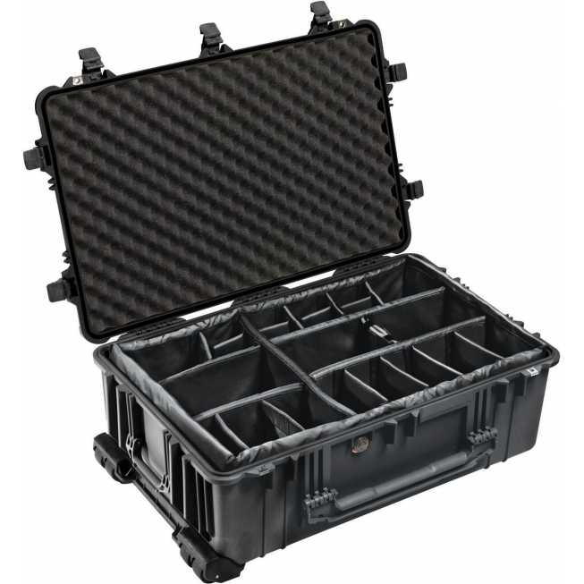 Mallette de transport roulante 80x32x52cm avec cloisons Mallette de transport roulante 80x32x52cm avec cloisons