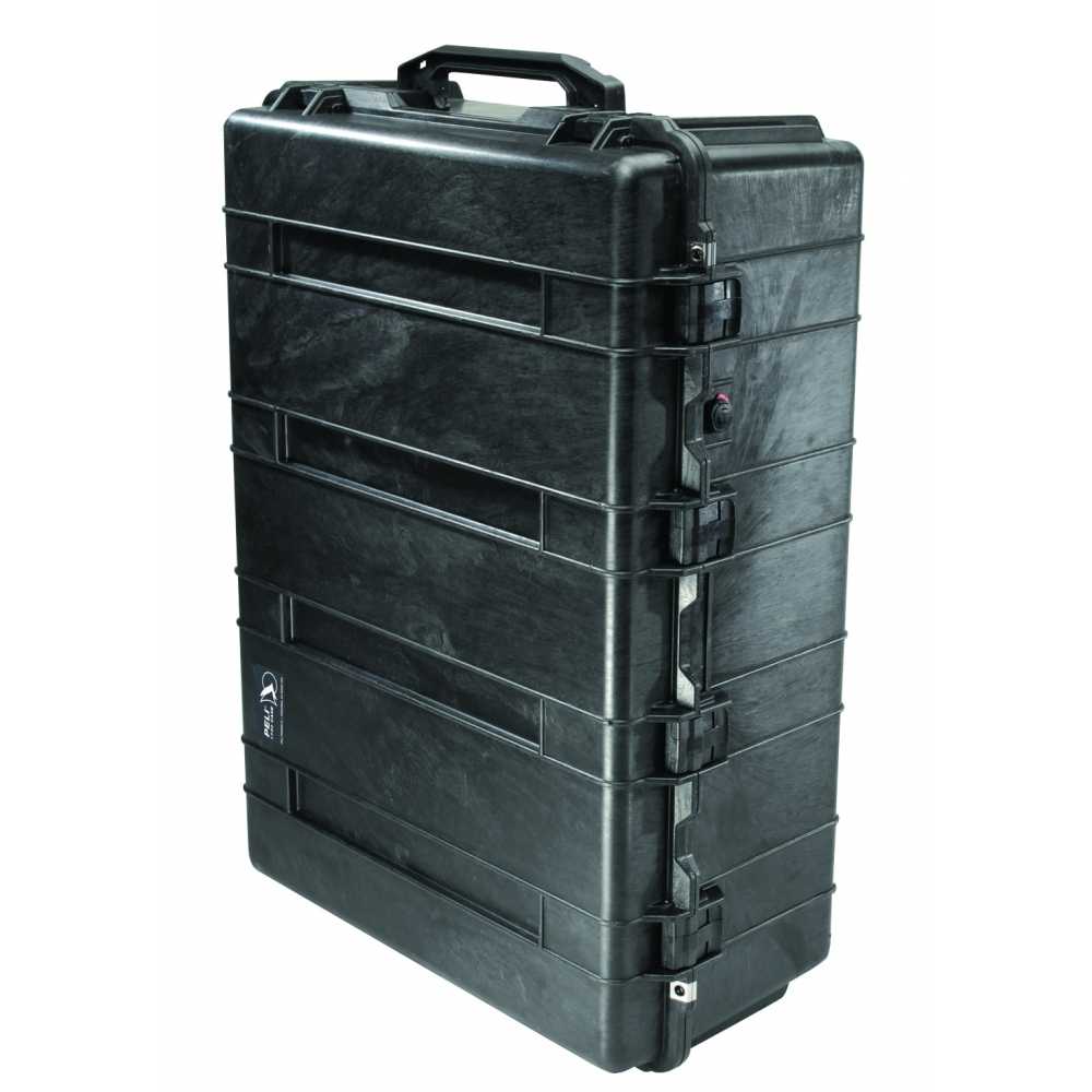 Mallette de transport roulante 95x36x69cm noire debout