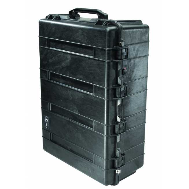 Mallette de transport roulante 95x36x69cm noire debout