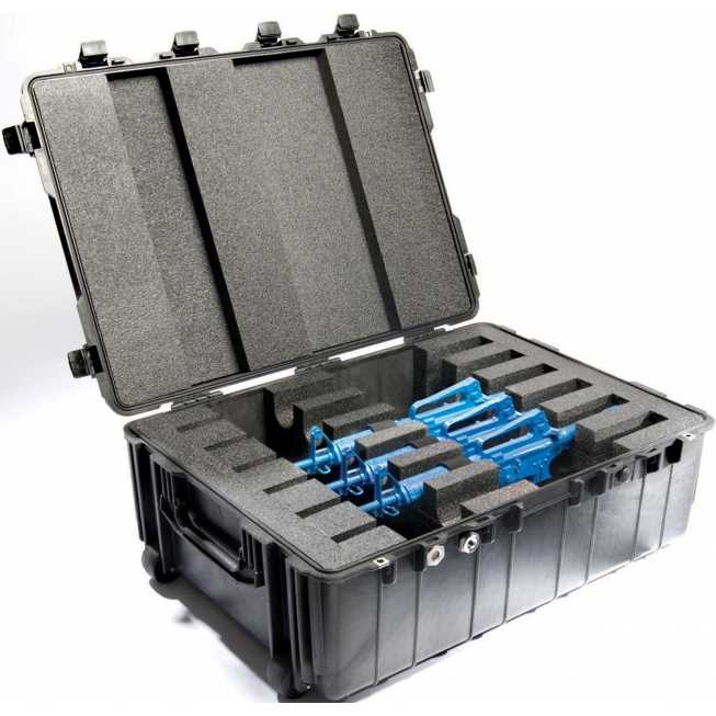 Mallette de transport roulante 95x36x69cm avec mousse prédécoupée