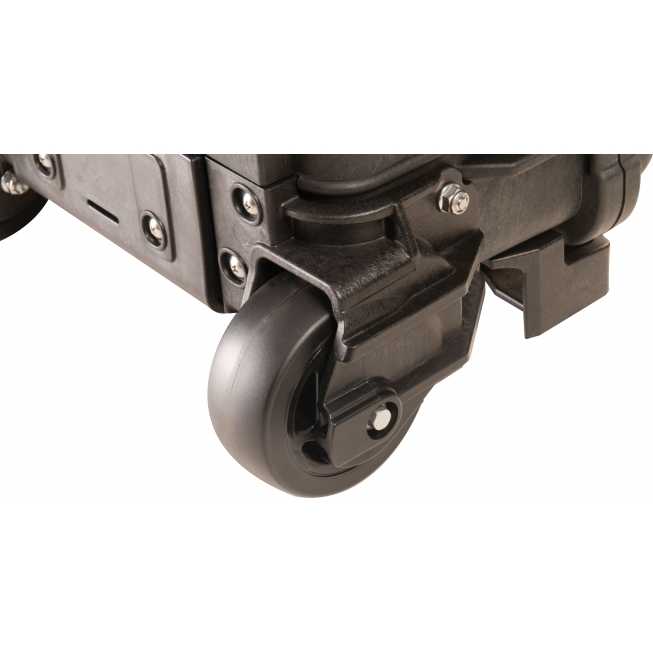 close-up on wheels transport case