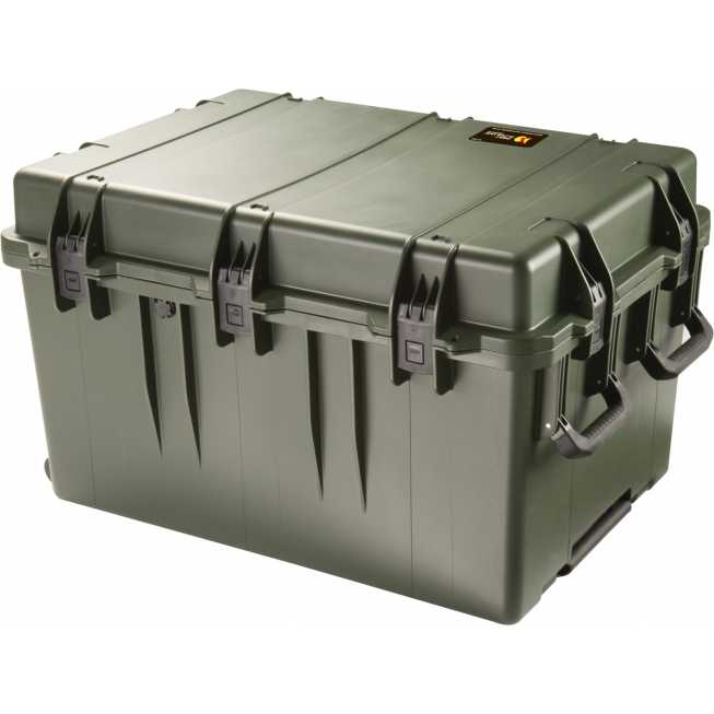 green closed lockable carrying case eighty-five centimetres long