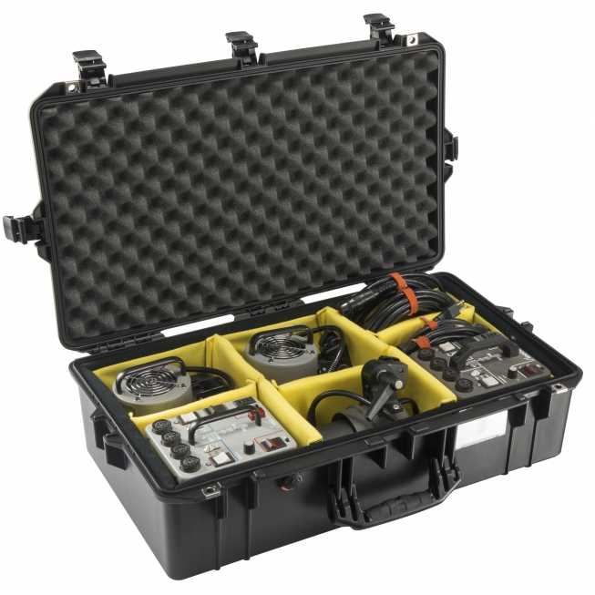 open safety transport case seventy-three centimetres long with partitions open safety transport case seventy-three centimetres long with partitions