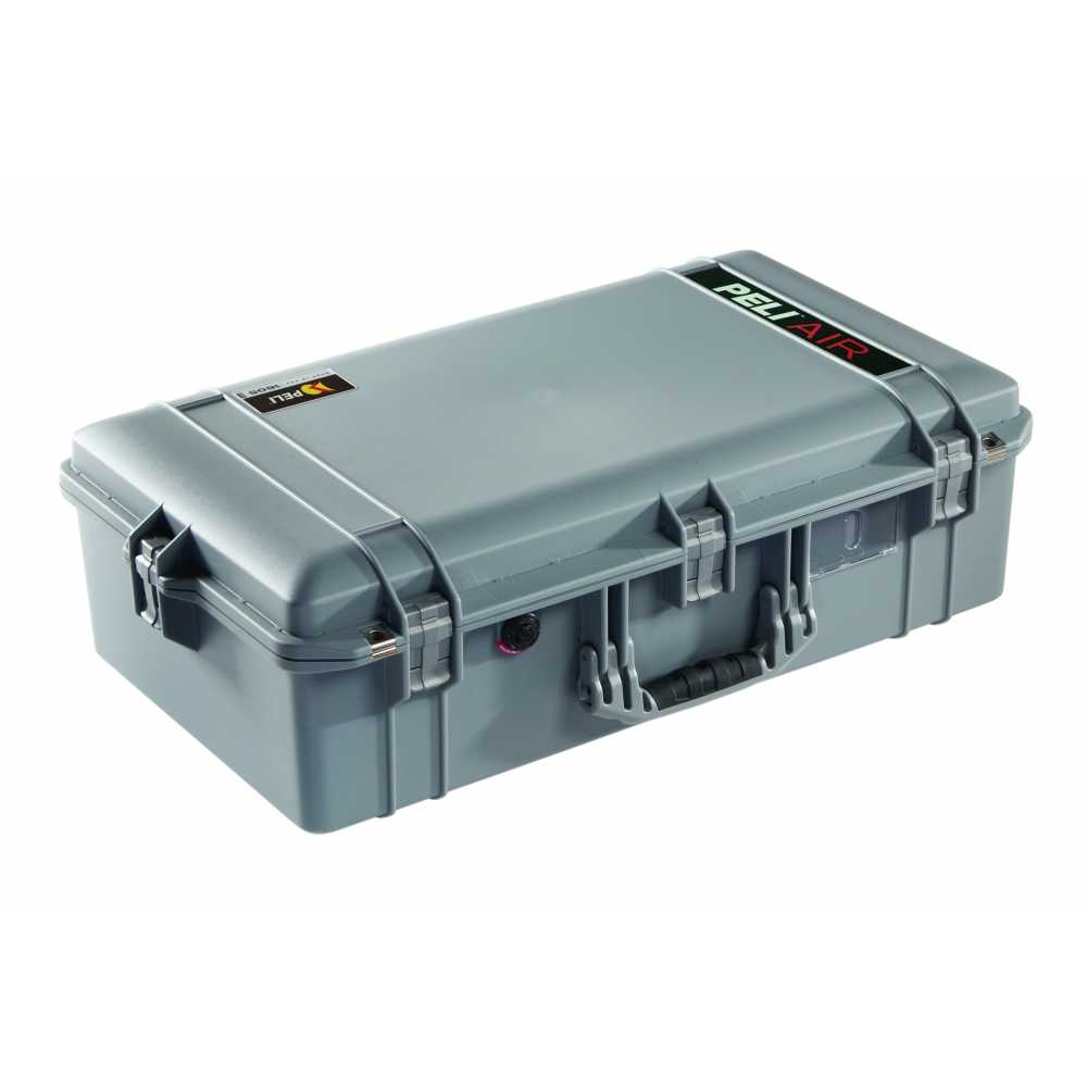 mallette transport securite fermee soixante treize centimetre de long coloris gris argent