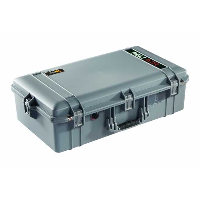 mallette transport securite fermee soixante treize centimetre de long coloris gris argent