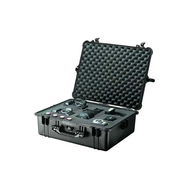 safety transport case sixty two centimetres long black pre-cut foam