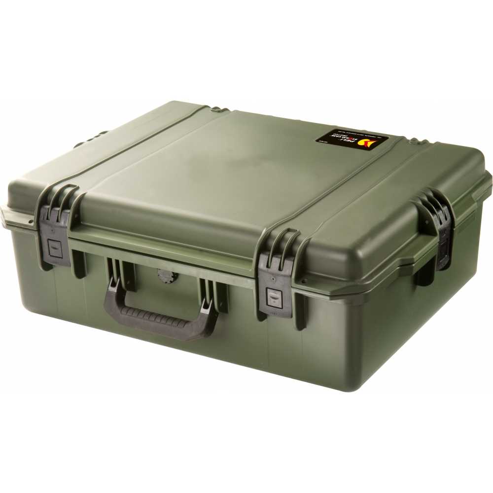 waterproof transport case closed sixty two cm long green case