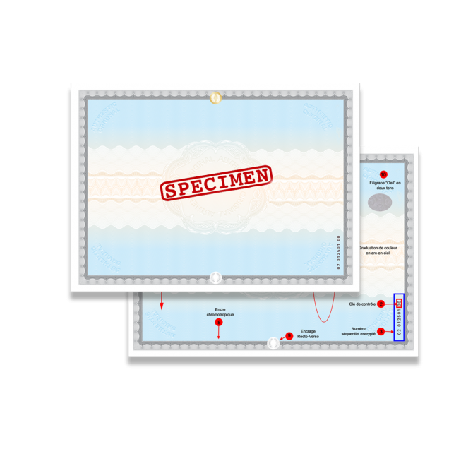 Secure certificate paper x17 - 9