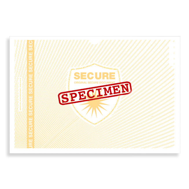 Secure certificate paper x17 - 5
