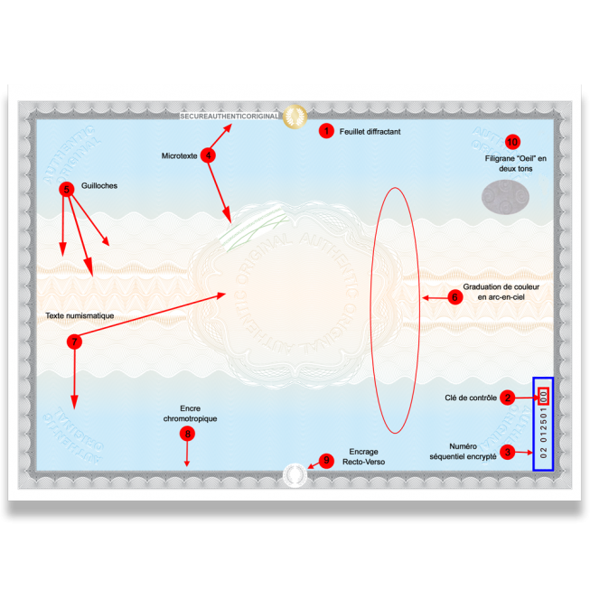 Secure certificate paper x17 - 6