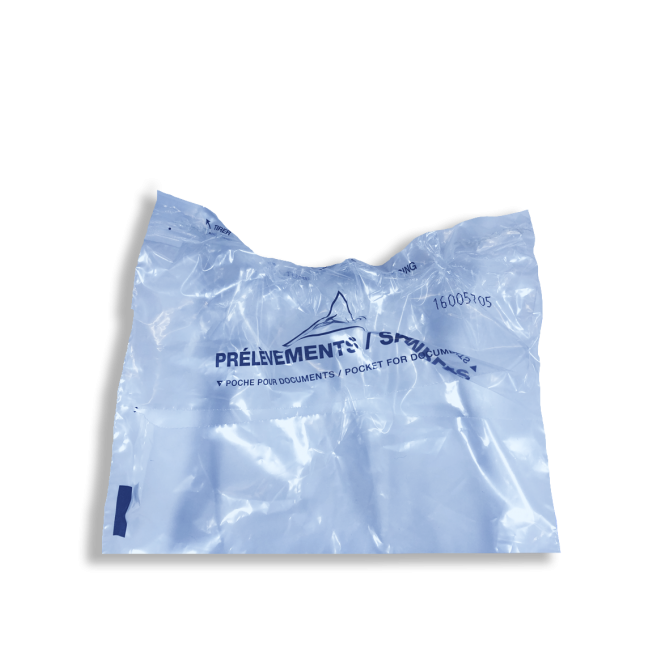 Secure double-pocket sealed pouch for laboratory & medical analyses - 5