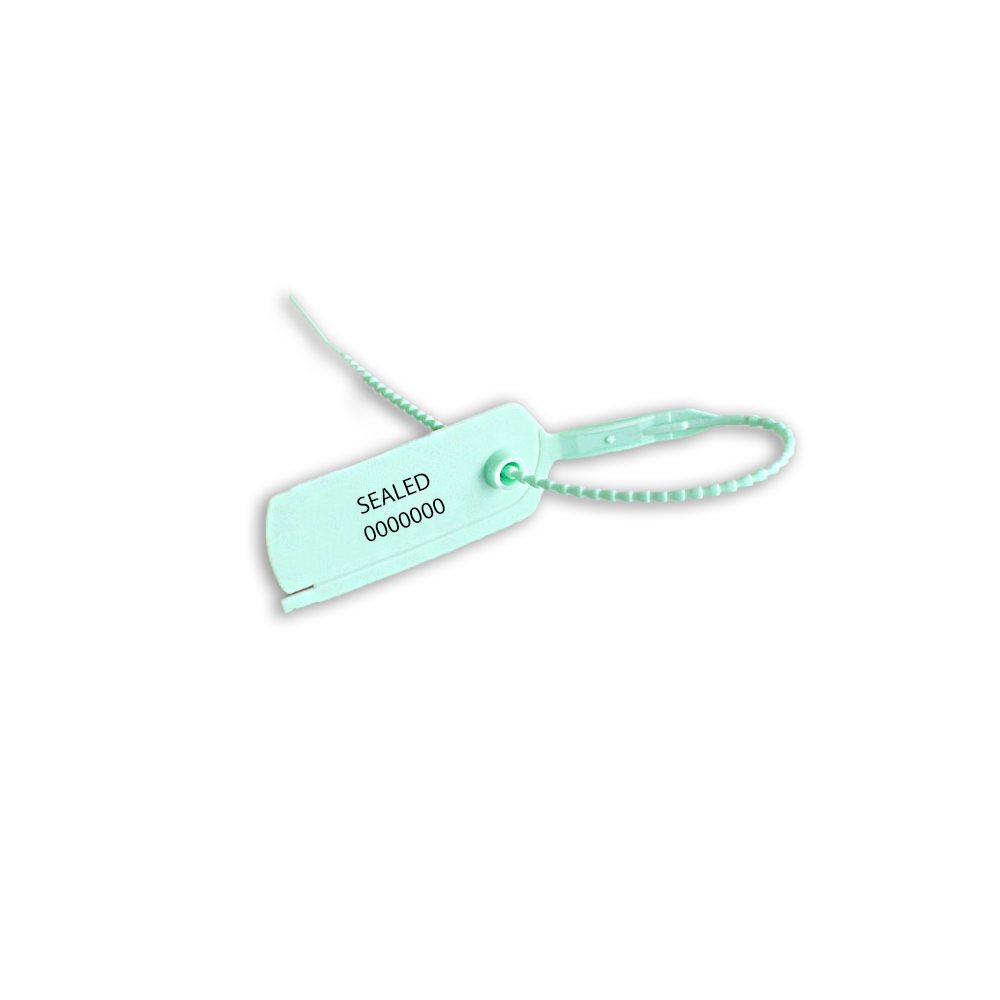 Demetra security seal with progressive tightening sealed from front