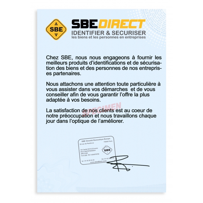 Papier sécurisé non-photocopiable X8 - 4