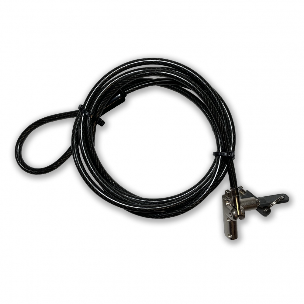 universal coiled anti-theft cable packaging presentation