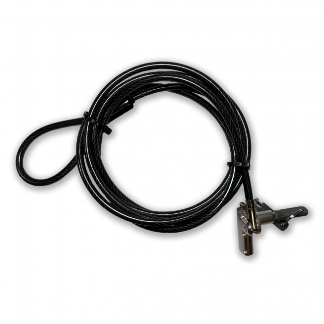 universal coiled anti-theft cable packaging presentation