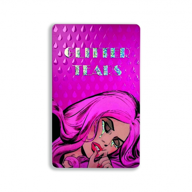 pvc card pink holographic effect