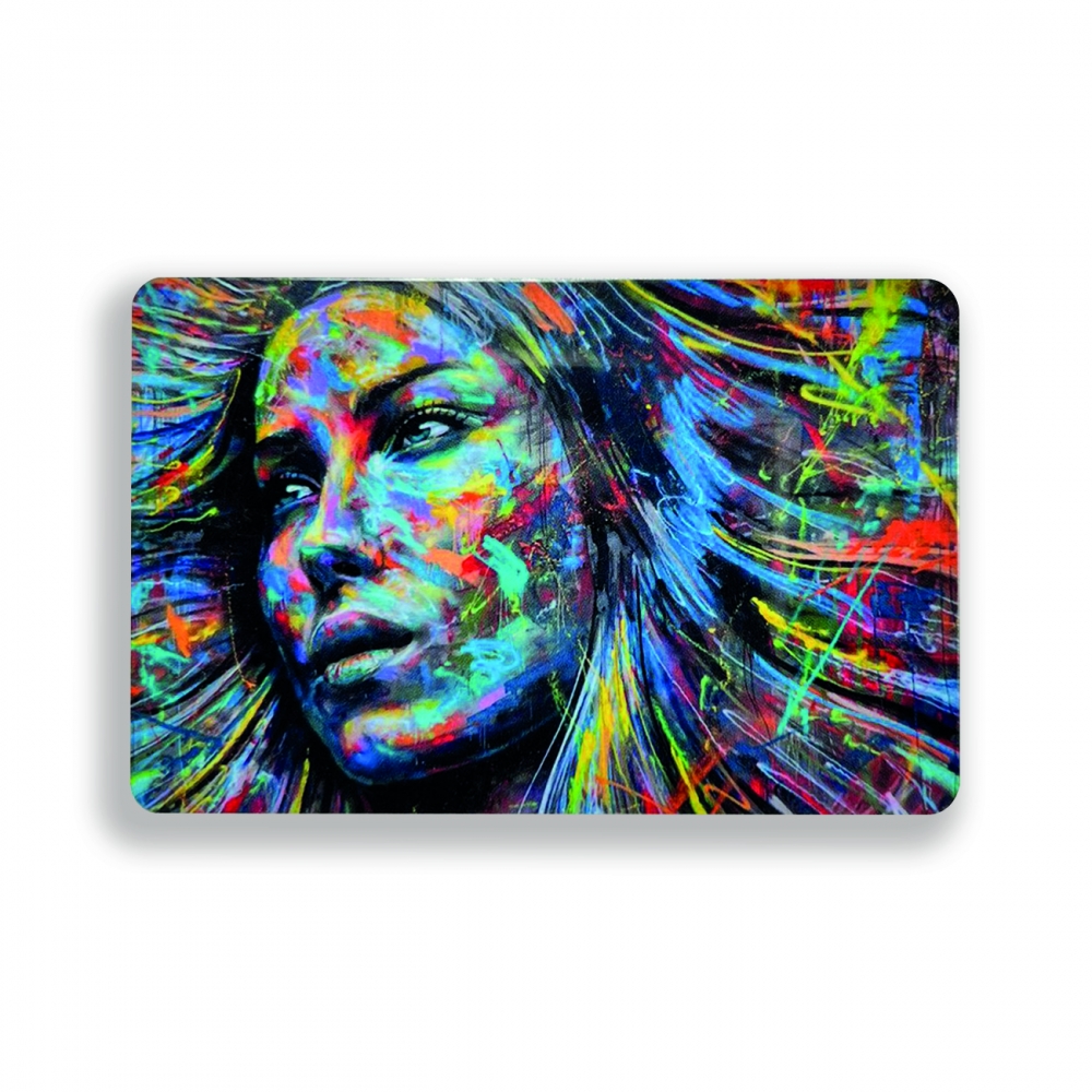 carte pvc visage colore