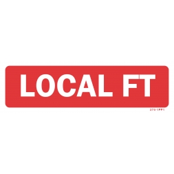 Local FT sign - Red background - 1