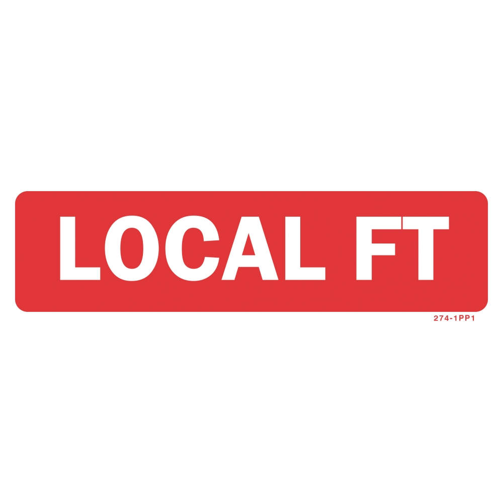 Local FT sign - Red background - 1