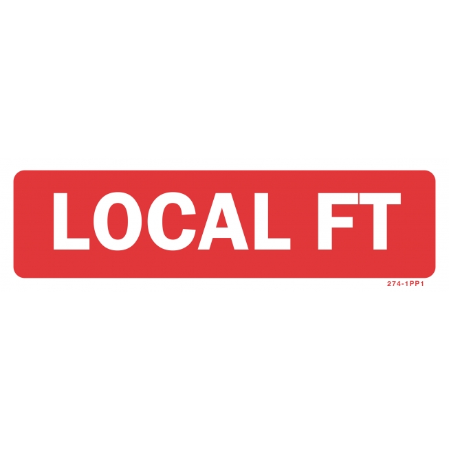 Local FT sign - Red background - 1
