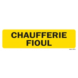 Panneau chaufferie fioul - Fond jaune - 1
