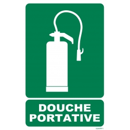 Portable shower panel - Green background - 1