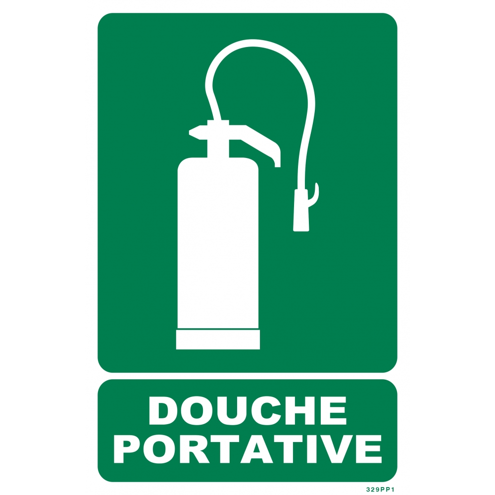Portable shower panel - Green background - 1