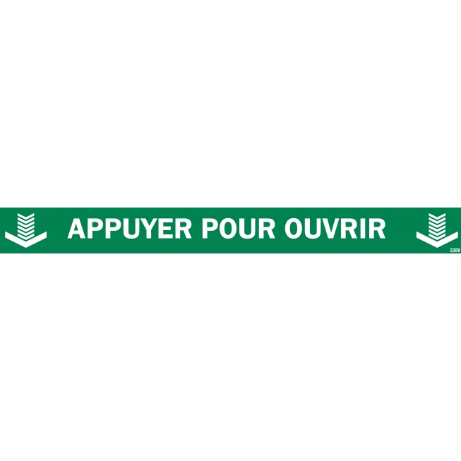 Panneau "appuyer pour ouvrir" - 1