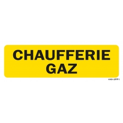 Panneau chaufferie gaz - Fond jaune - 1