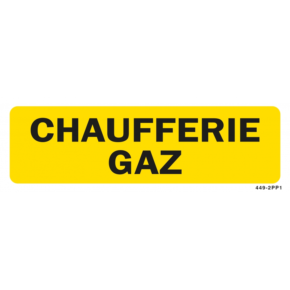 Gas boiler room panel - Yellow background - 1
