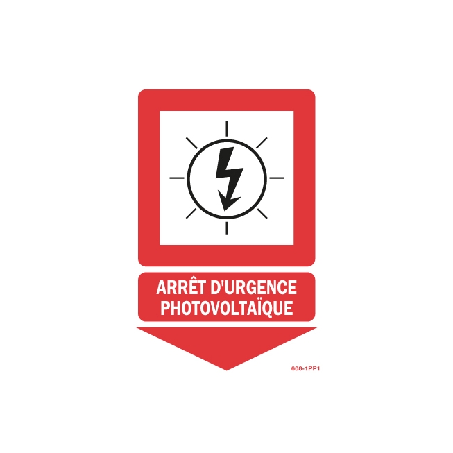 Panneau arrêt d’urgence photovoltaïque - 1