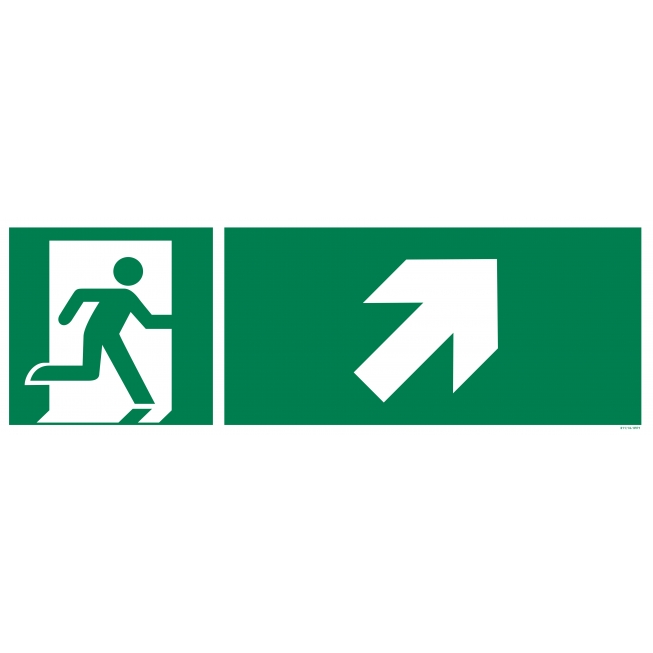 Evacuation sign + arrow on both sides - 1