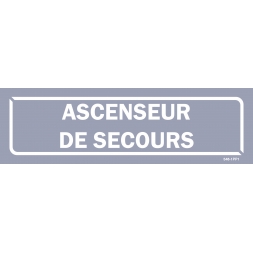 Panneau ascenseur de secours - Fond gris - 1