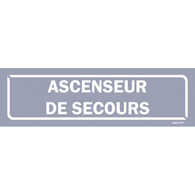 Panneau ascenseur de secours - Fond gris - 1