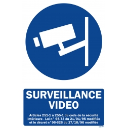 Video surveillance sign + picto - 1